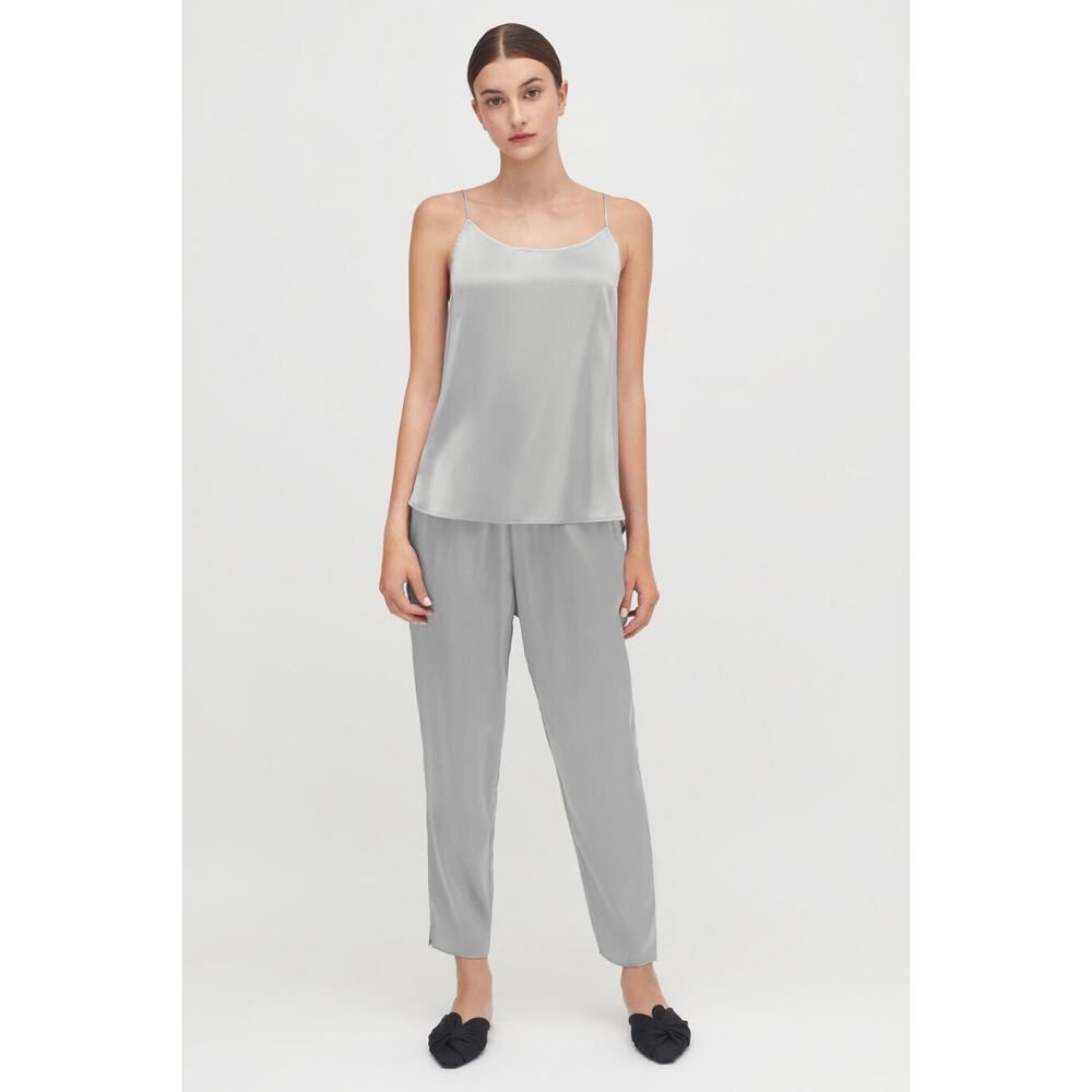Cuyana Washable Charmeuse Silk Tapered Pant M